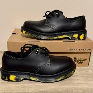 Dr. Martens Unisex 1461 Marbled Sole Black Leather Oxford M/7 or W/8 - NEW